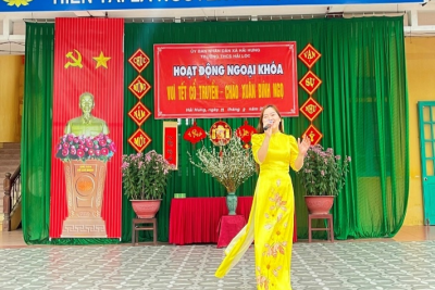 TRƯỜNG THCS HẢI LỘC, NINH BÌNH – HOẠT ĐỘNG NGOẠI KHÓA “RỘN RÀNG “VUI TẾT CỔ TRUYỀN- CHÀO XUÂN BÍNH NGỌ””