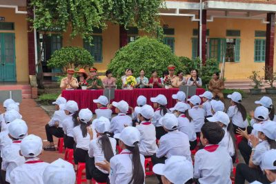 HOẠT ĐỘNG NGOẠI KHOÁ TUYÊN TRUYỀN AN TOÀN GIAO THÔNG VÀ PHÒNG CHỐNG MA TUÝ – TRƯỜNG THCS HẢI LỘC