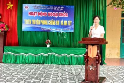 TRƯỜNG THSC HẢI LỘC VỚI VIỆC PHÒNG CHỐNG HIV/AIDS VÀ MA TÚY