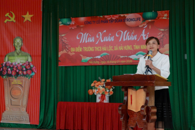 TRƯỜNG THCS HẢI LỘC, NINH BÌNH – CHƯƠNG TRÌNH MÙA XUÂN NHÂN ÁI – LAN TỎA YÊU THƯƠNG ĐẾN TỪ CÔNG TY CỔ PHẦN TẬP ĐOÀN STRONGLIFE