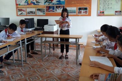 Một buổi sinh hoạt của ban chỉ huy liên đội trường THCS Hải Lộc