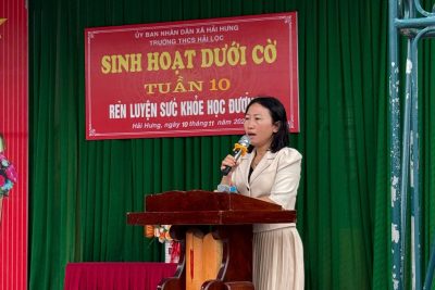 TRƯỜNG THCS HẢI LỘC, NINH BÌNH – SINH HOẠT TUẦN 10 ” RÈN LUYỆN SỨC KHỎE HỌC ĐƯỜNG “