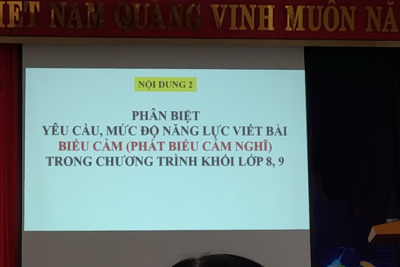 PHÒNG GIÁO DỤC VÀ ĐÀO TẠO HUYỆN HẢI HẬU TỔ CHỨC HỘI THẢO CHƯƠNG TRÌNH GDPT 2018 MÔN NGỮ VĂN