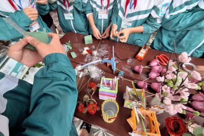 Hoạt động Trải nghiệm sáng tạo cho học sinh với chủ đề “Khéo tay hay làm” tại Trường THCS Hải Lộc, Hải Hậu, Nam Định