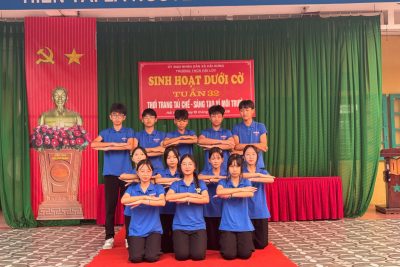 TRƯỜNG THCS HẢI LỘC, NINH BÌNH – SINH HOẠT DƯỚI CỜ TUẦN 32 – CHỦ ĐỀ “THỜI TRANG TÁI CHẾ – SÁNG TẠO VÌ MÔI TRƯỜNG”