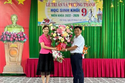 TRƯỜNG THCS HẢI LỘC, NINH BÌNH – LỄ TRI ÂN VÀ TRƯỞNG THÀNH CHO HỌC SINH KHỐI 9 NIÊN KHÓA 2022 – 2026
